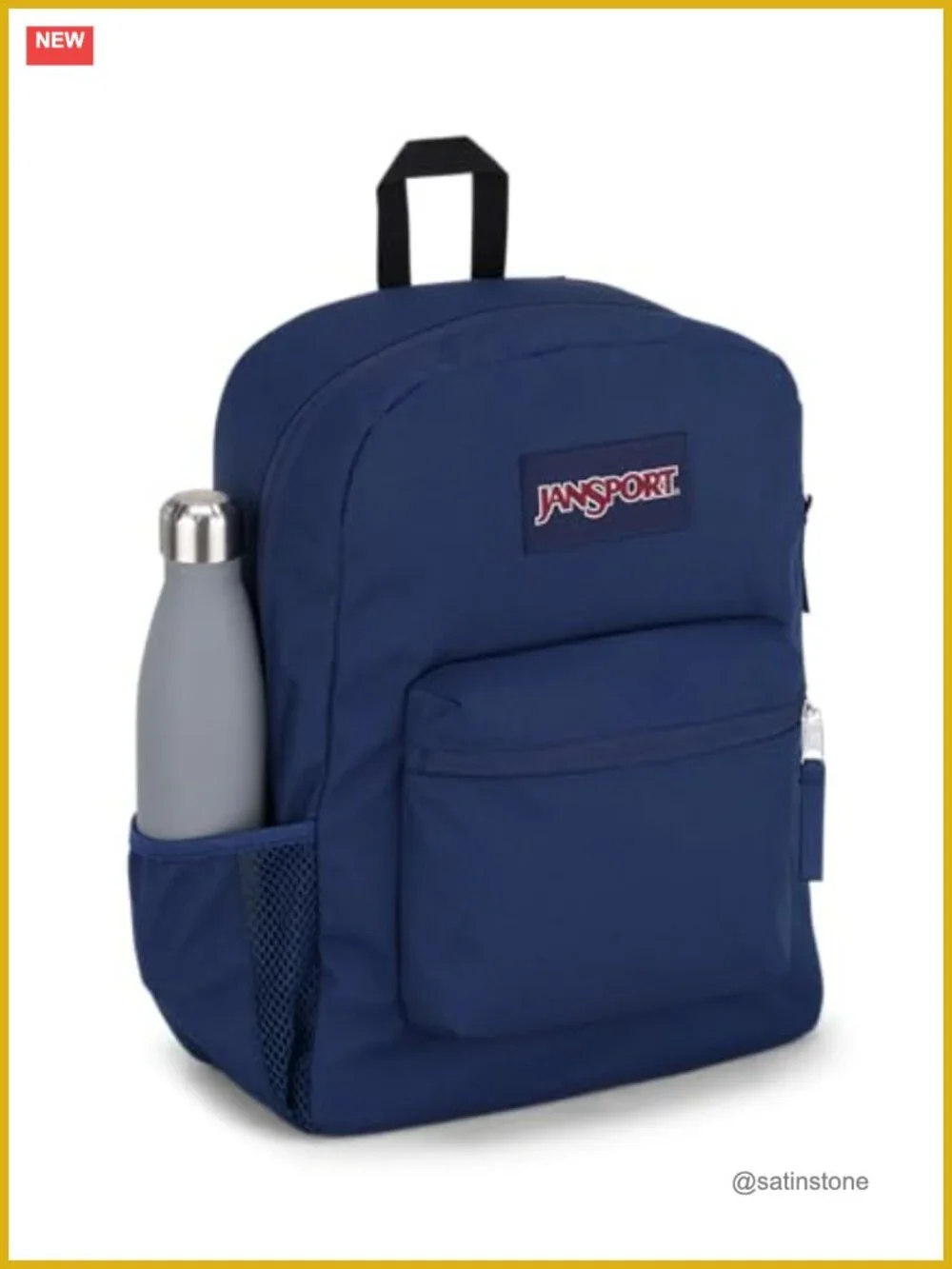 Recycled Polyester Daypack Backpack with Padded Back Panel and Shoulder Straps